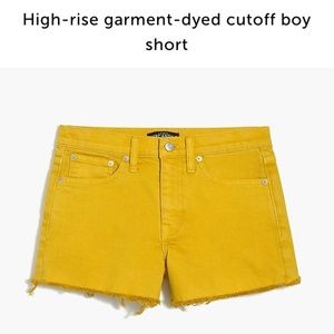 J Crew High-rise cutoff shorts Gold size 26 NWT